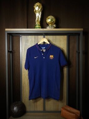 Barcelona 2014/15 Polo Shirt – Size L – Blue Nike Club Top – MPN: 607638-424
